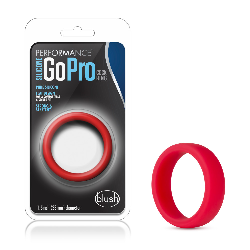 Performance - Silicone Go Pro Cock Ring - Red - Image 2