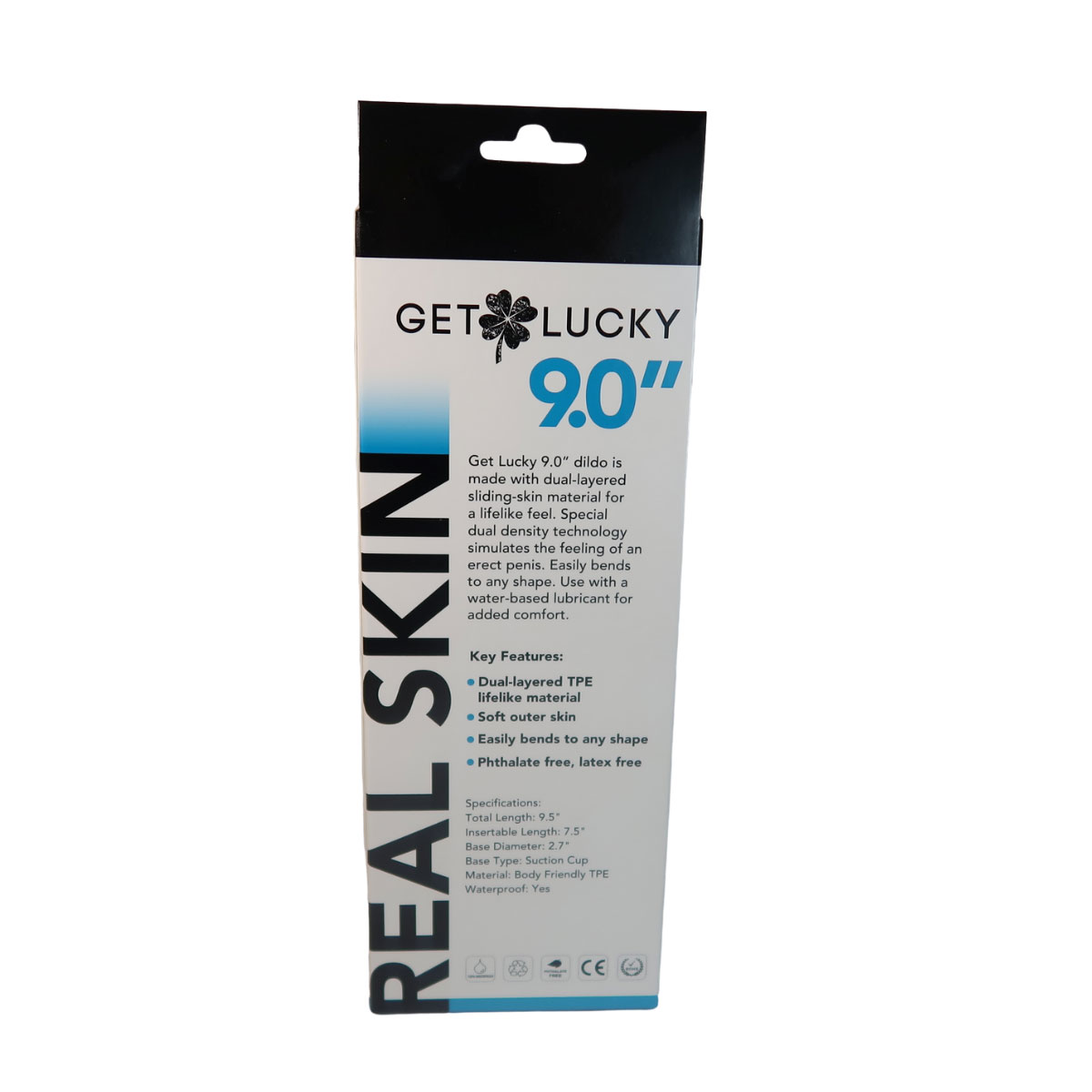 Get Lucky 9 Inch Real Skin Dong - Light Brown - Image 3