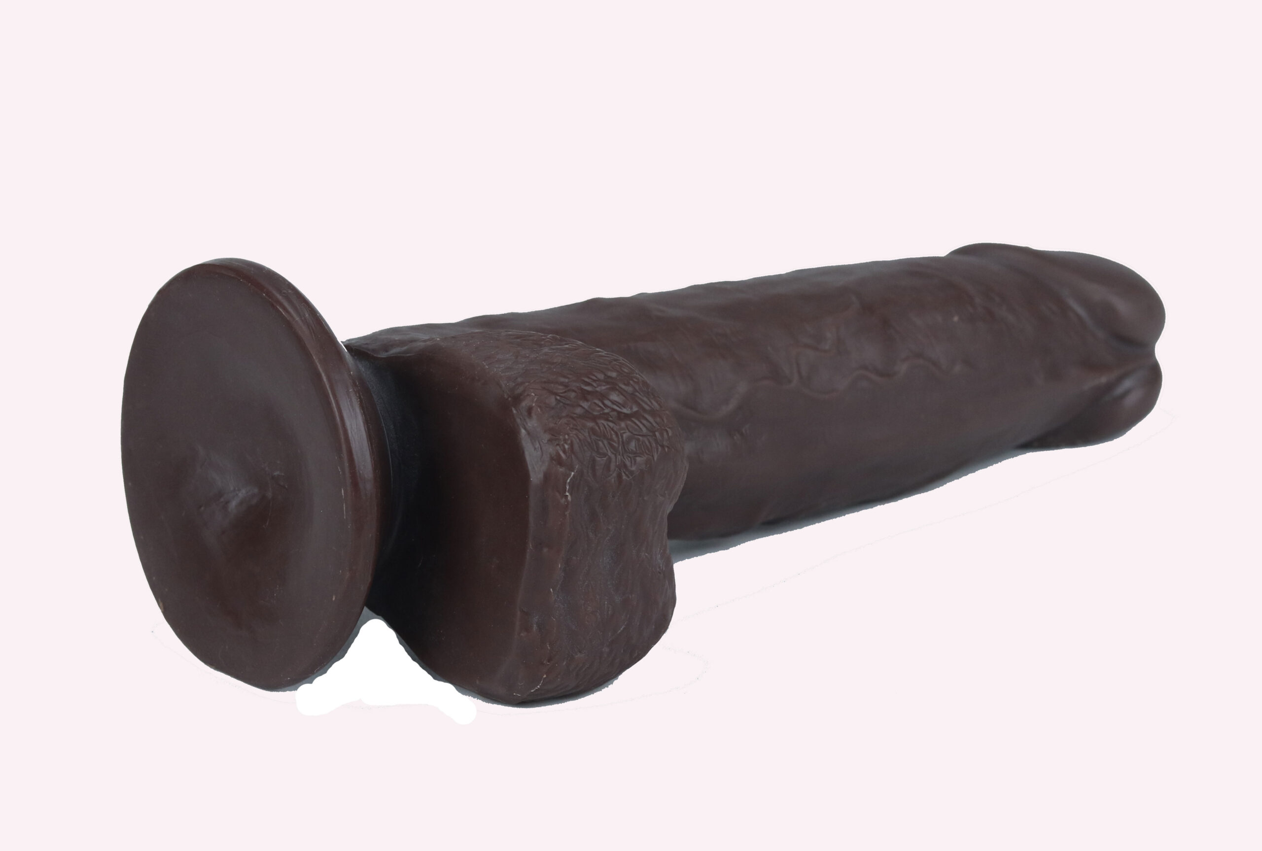 Get Lucky 7.5 Inch Real Skin Dildo - Dark Brown - Image 5