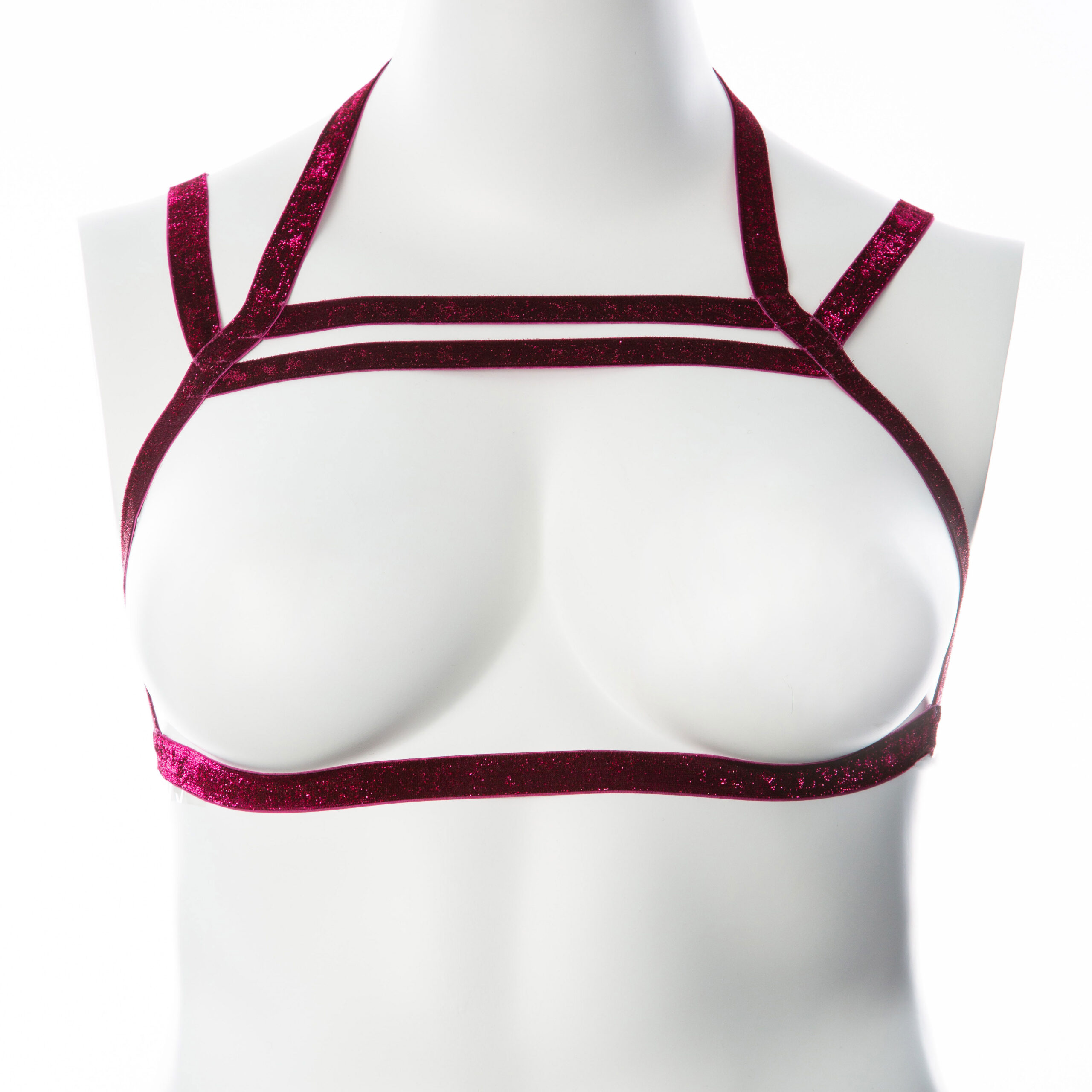 Gender Fluid Sugar Coated Harness - Small/large - Raspberry - Image 3