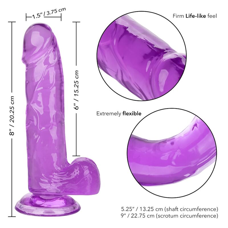 CALEXOTICS - SIZE QUEEN DILDO PURPLE 15.3 CM - Image 6