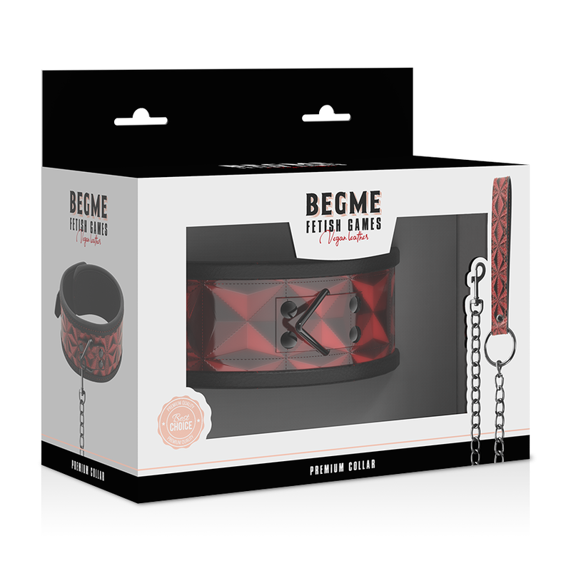 BEGME - RED EDITION PREMIUM VEGAN LEATHER COLLAR WITH NEOPRENE LINING - Image 7