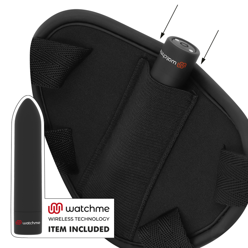 FETISH SUBMISSIVE CYBER STRAP - HARNESS WITH DILDO AND BULLET REMOTE CONTROL WATCHME L TECHNOLOGY - Image 3