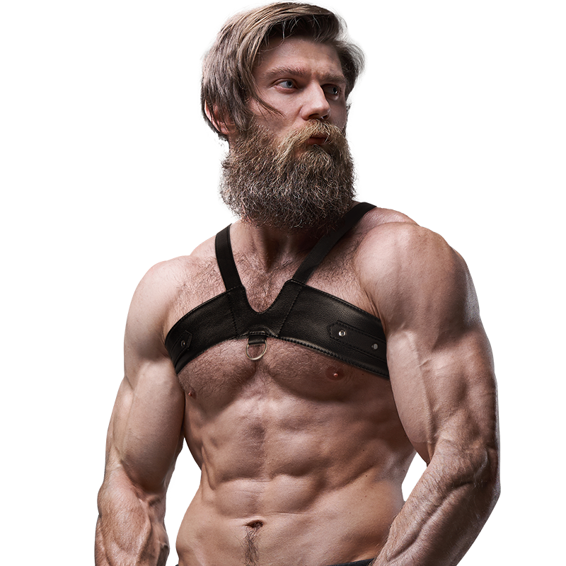 FETISH SUBMISSIVE ATTITUDE - MENS BRIGADE ECO-LEATHER CHEST HARNESS - Image 4