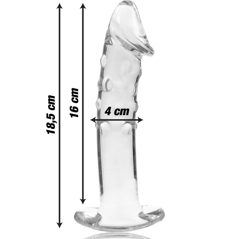 NEBULA SERIES BY IBIZA - MODEL 19 DILDO BOROSILICATE GLASS CLEAR 18.5 CM -O- 4 CM - Image 3