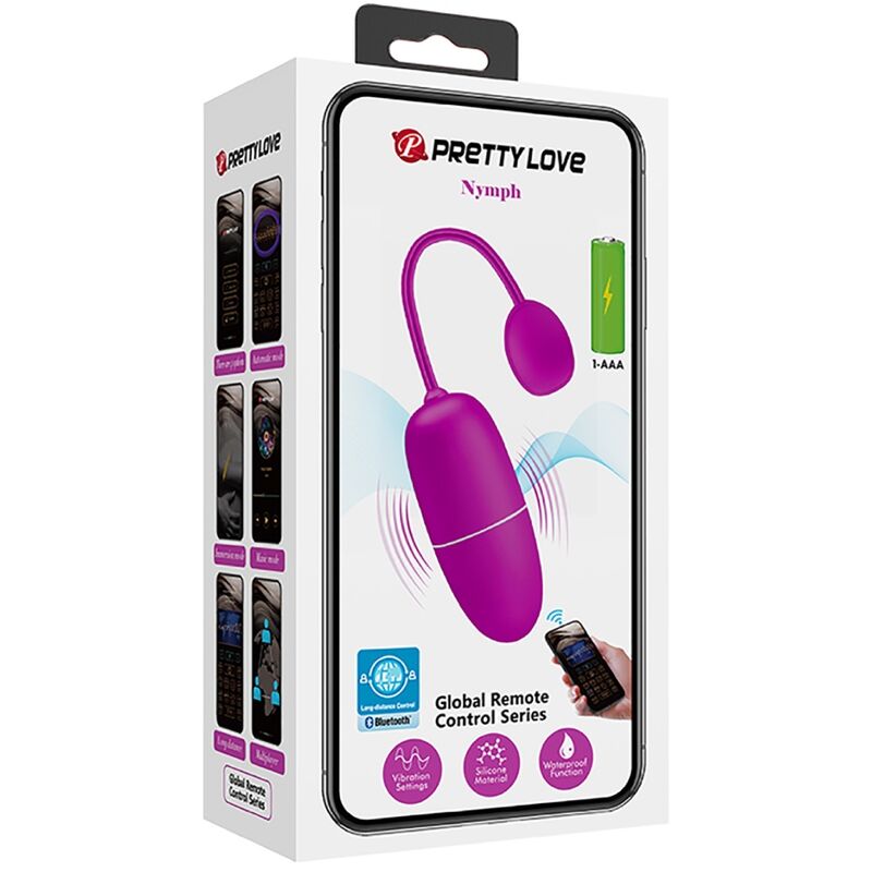 PRETTY LOVE - NYMPH VIBRATING EGG APP CONTROLLED PURPLE - Image 16