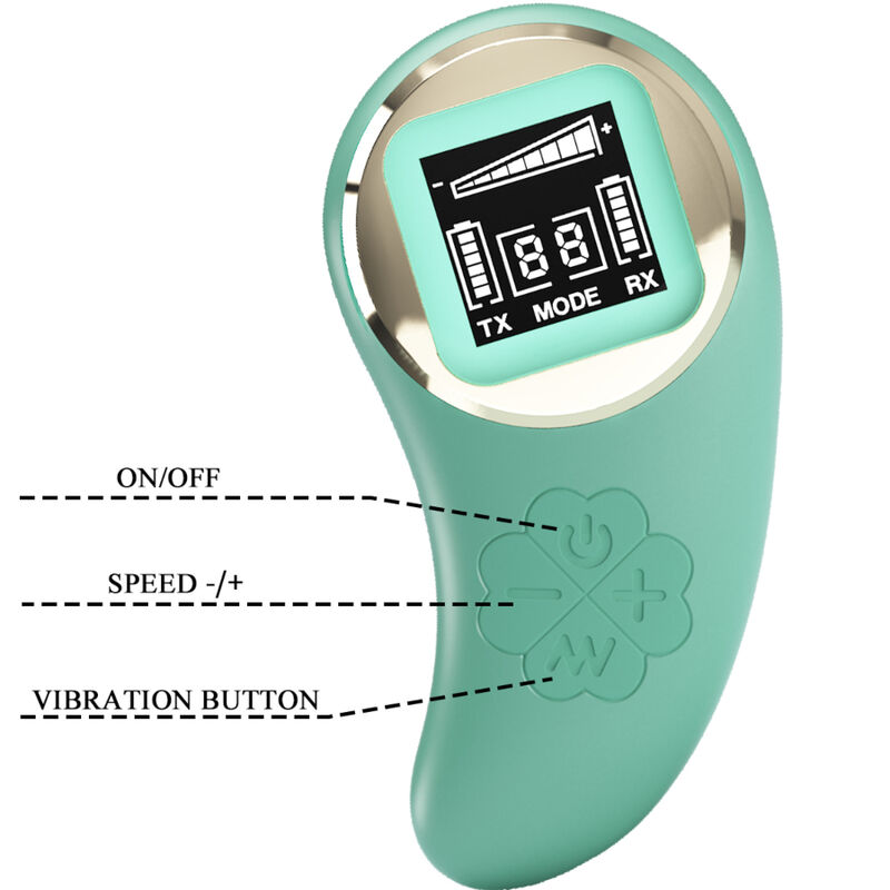PRETTY LOVE - GREEN REMOTE CONTROL VIBRATING EGG MINE - Image 4