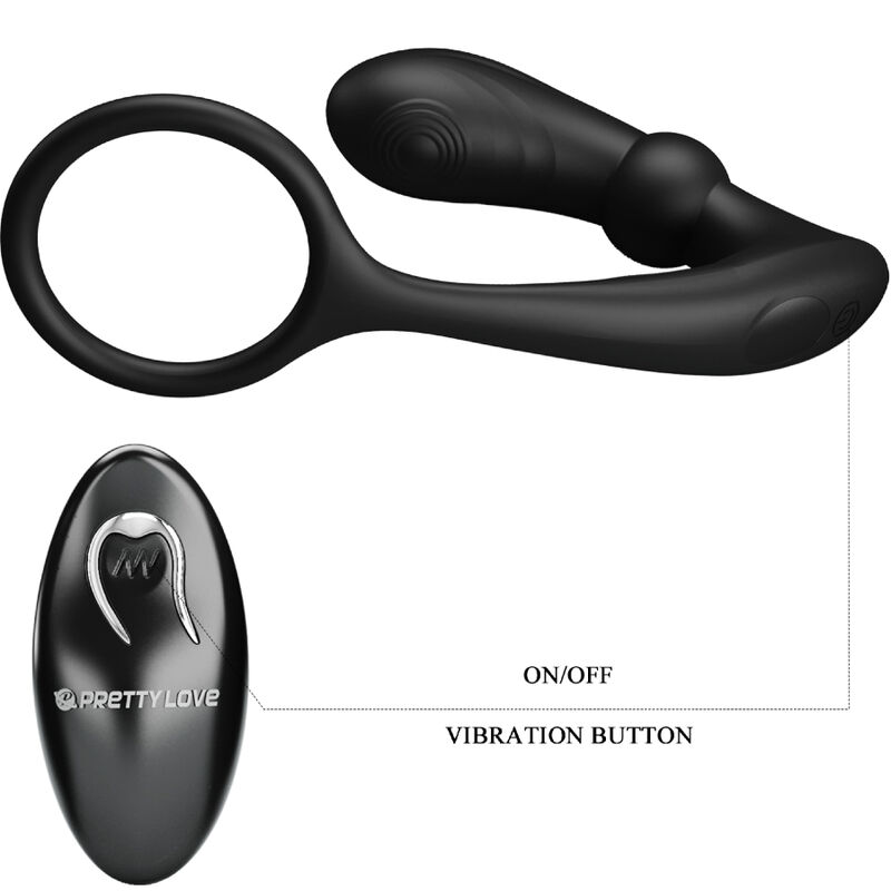 PRETTY LOVE - WARREN BLACK ANAL RING & VIBRATOR - Image 6