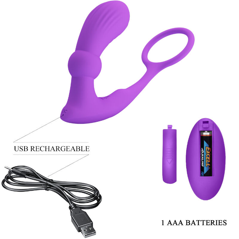 PRETTY LOVE - WARREN VIOLET ANAL RING & VIBRATOR - Image 5