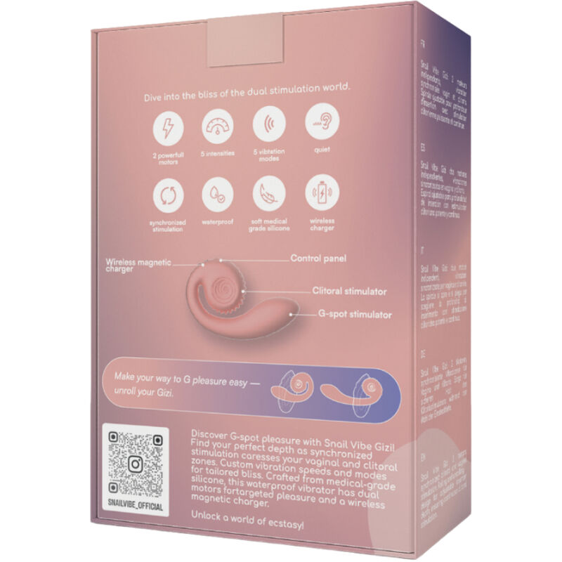 SNAIL VIBE - GIZI DUAL STIMULATOR PINK - Image 5
