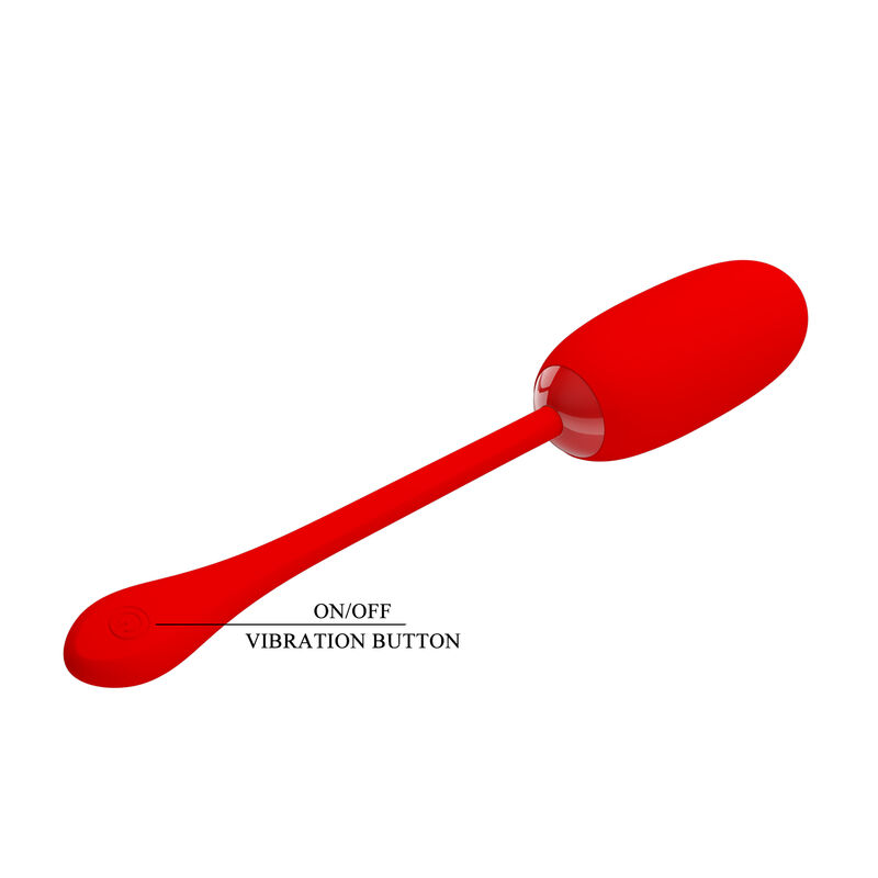 PRETTY LOVE - JULIUS WATERPROOF-RECHARGEABLE VIBRATING EGG RED - Image 7
