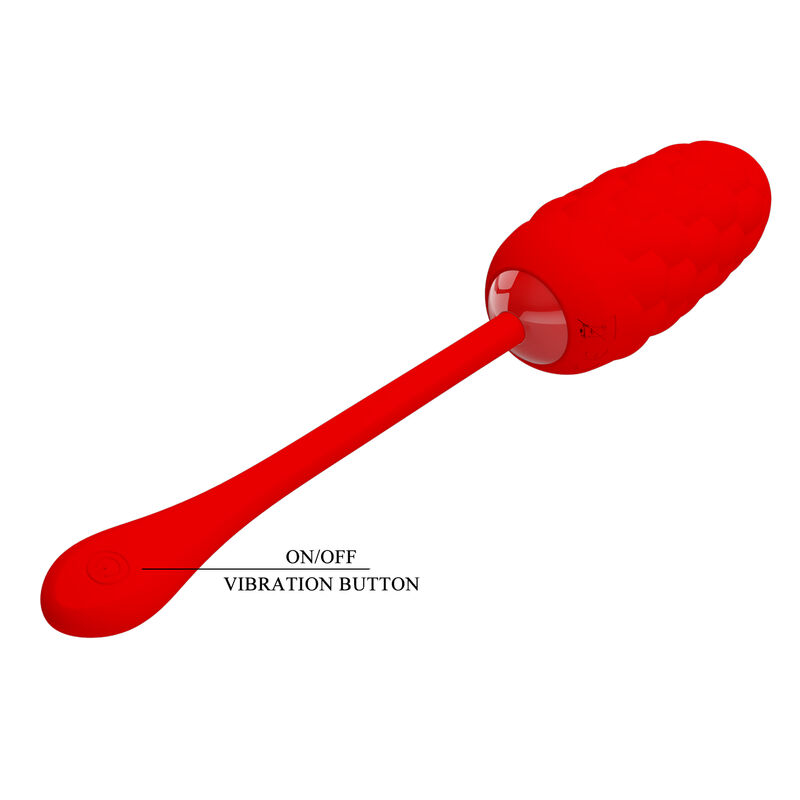 PRETTY LOVE - VIBRATING EGG WITH RED RECHARGEABLE MARINE TEXTURE - Image 7