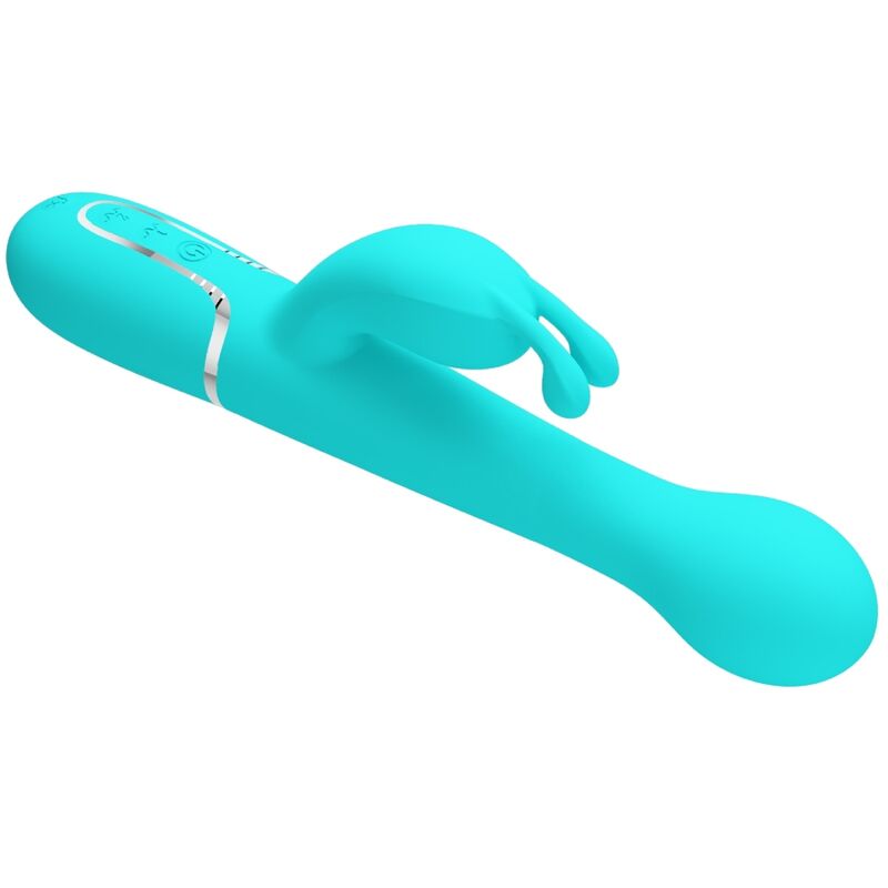 PRETTY LOVE - DEJON RABBIT VIBRATOR 3 IN 1 MULTIFUNCTION AQUA GREEN - Image 5