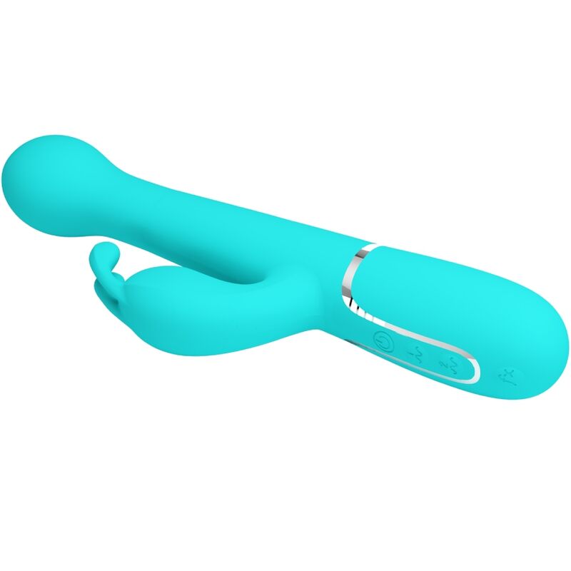 PRETTY LOVE - DEJON RABBIT VIBRATOR 3 IN 1 MULTIFUNCTION AQUA GREEN - Image 3