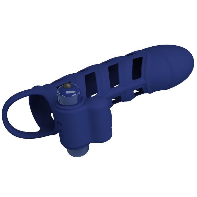 PRETTY LOVE - ALTAF VIBRATOR RING WITH SILICONE SHEATH BLUE - Pretty ...