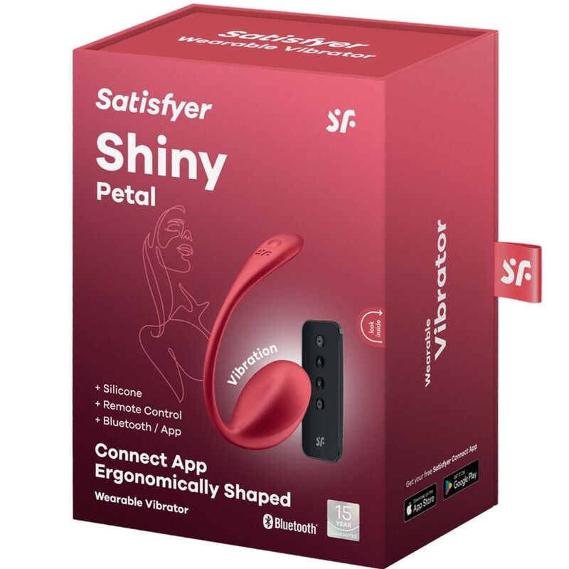 SATISFYER - SHINY PETAL G POINT REMOTE CONTROL STIMULATOR RED FREE APP - Image 7