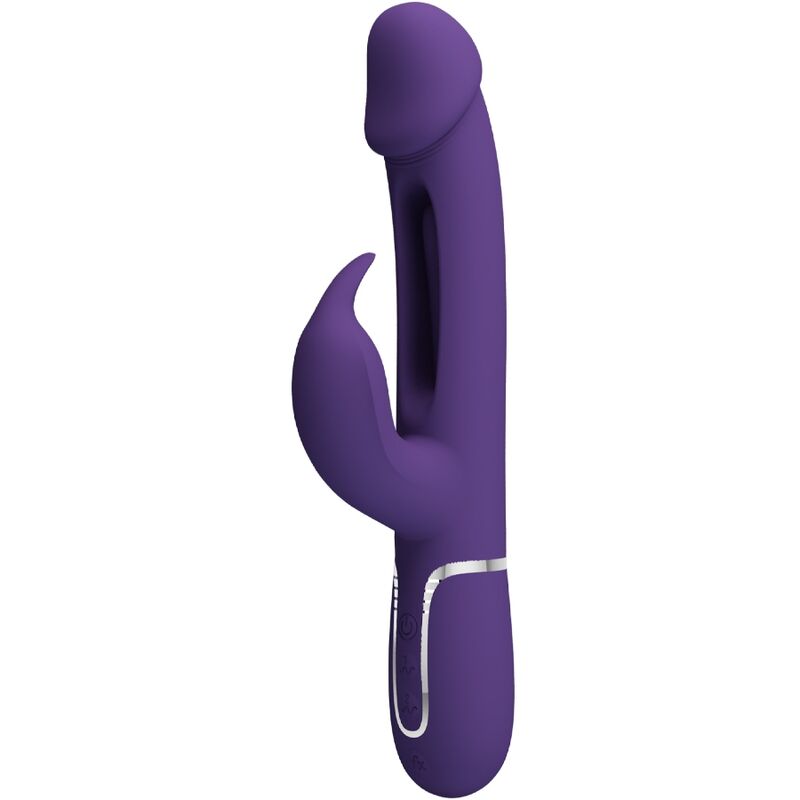PRETTY LOVE - KAMPAS RABBIT 3 IN 1 MULTIFUNCTION VIBRATOR WITH TONGUE VIOLET - Image 2