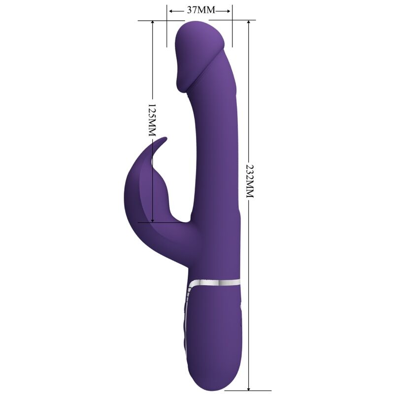PRETTY LOVE - KAMPAS RABBIT 3 IN 1 MULTIFUNCTION VIBRATOR WITH TONGUE VIOLET - Image 6