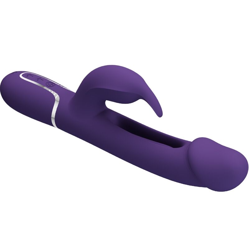 PRETTY LOVE - KAMPAS RABBIT 3 IN 1 MULTIFUNCTION VIBRATOR WITH TONGUE VIOLET - Image 5
