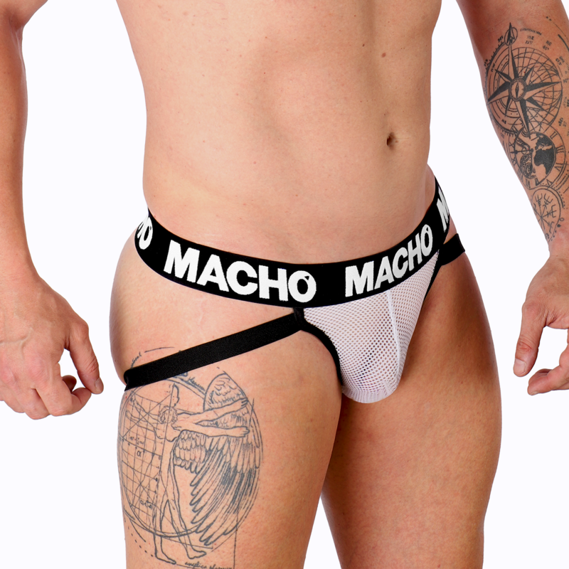 MACHO - MX26X1 JOCK GRID WHITE M - Image 3