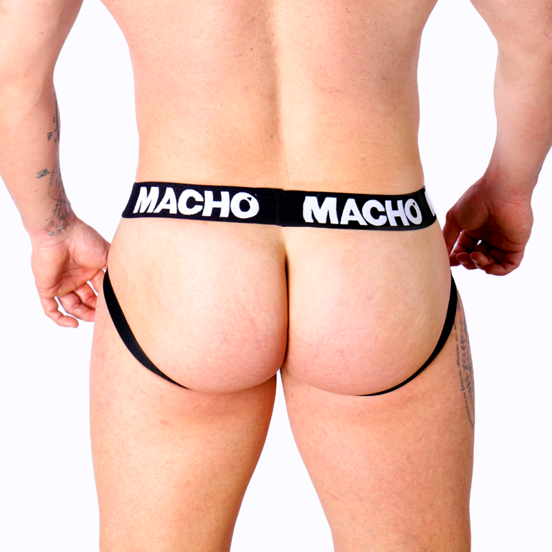 MACHO - MX27GR JOCK LEATHER GRAY BEIGE M - Image 4