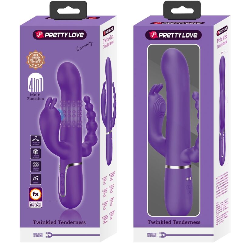 PRETTY LOVE - CAMMY TRIPLE VIBRATOR MULTIFUNCTION 4 IN 1 PURPLE - Image 9