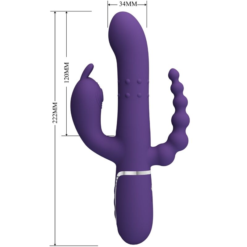 PRETTY LOVE - CAMMY TRIPLE VIBRATOR MULTIFUNCTION 4 IN 1 PURPLE - Image 7