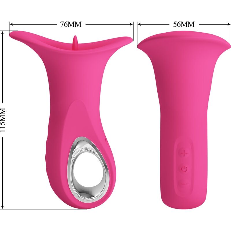 PRETTY LOVE - CLYDE ORAL VIBRATOR VIBRATING TONGUE 12 VIBRATIONS PINK - Image 9