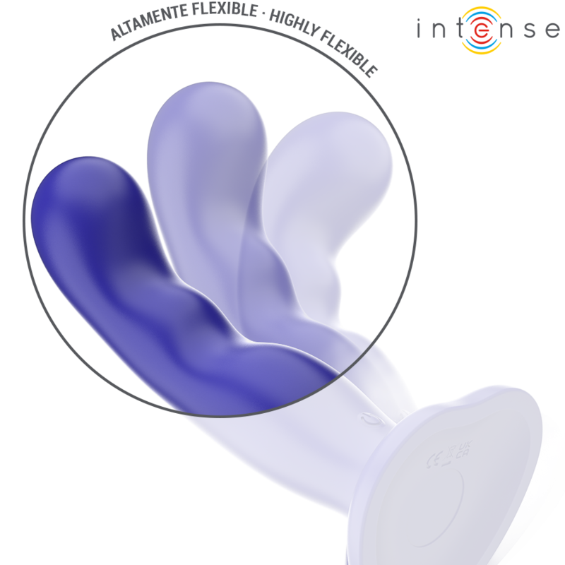 INTENSE - SHORTY VIBRATOR WITH SUCTION CUP BLUE REMOTE CONTROL - Image 4