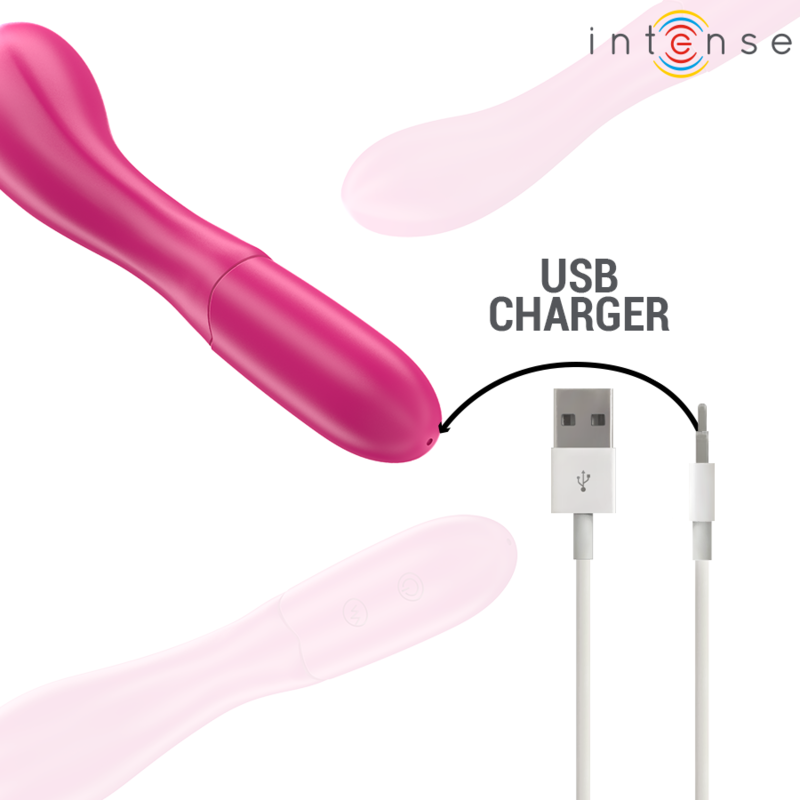 INTENSE - LISETTE VIBRATOR 19 CM FLEXIBLE 10 VIBRATIONS PINK - Image 5