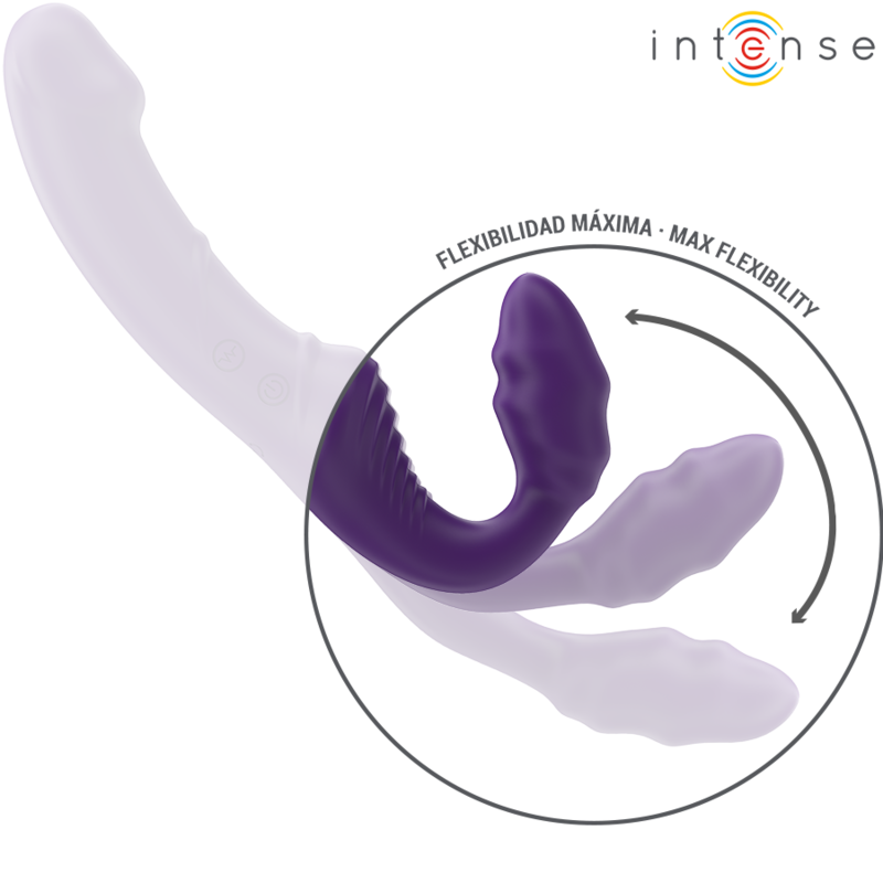 INTENSE - JILL DOUBLE VIBRATOR 20 CM PURPLE REMOTE CONTROL - Image 5
