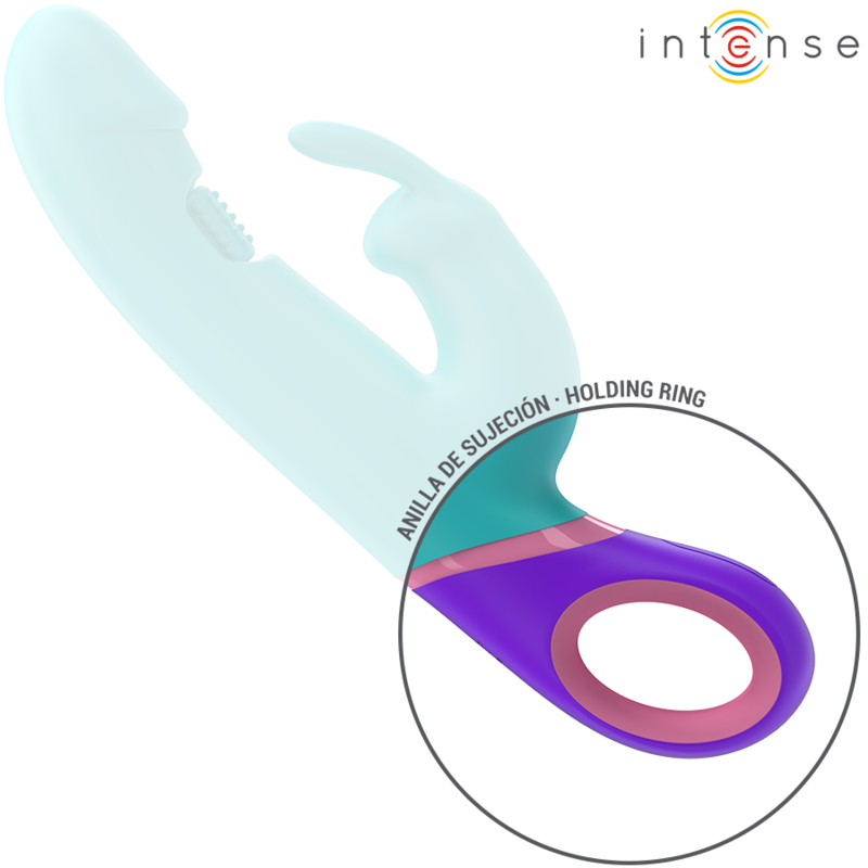 INTENSE - MONICA RABBIT VIBRATOR WITH ROTATING G-SPOT STIMULATOR BLUE - Image 5