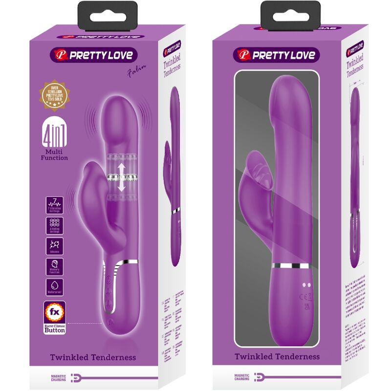 PRETTY LOVE - 4 IN 1 MULTIFUNCTION VIBRATOR & STIMULATOR PURPLE - Image 6