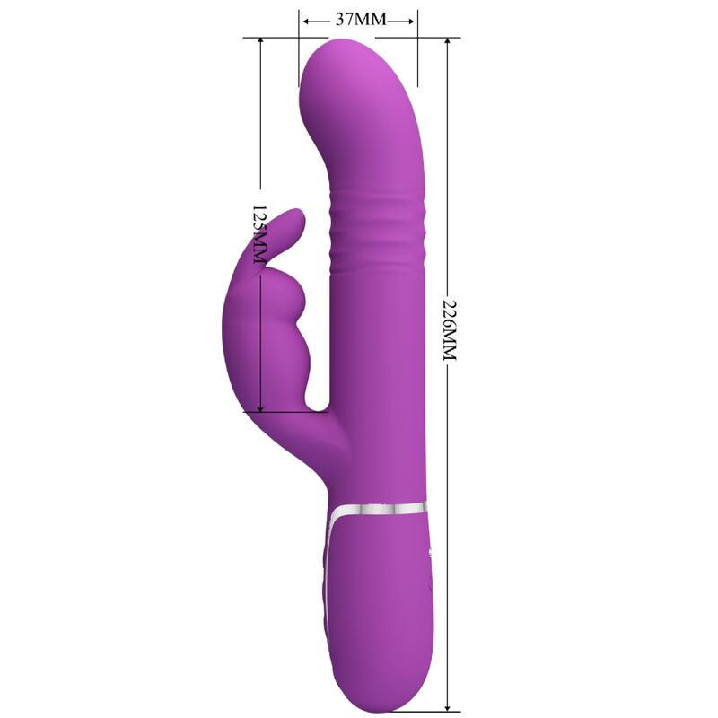 PRETTY LOVE - COALE 4 IN 1 MULTIFUNCTION RABBIT VIBRATOR PURPLE - Image 5