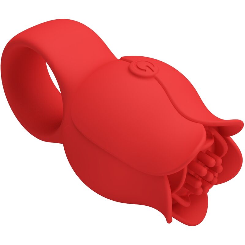 PRETTY LOVE - JAE ROSE SHAPED FINGER VIBRATOR 10 VIBRATIONS RED - Image 4