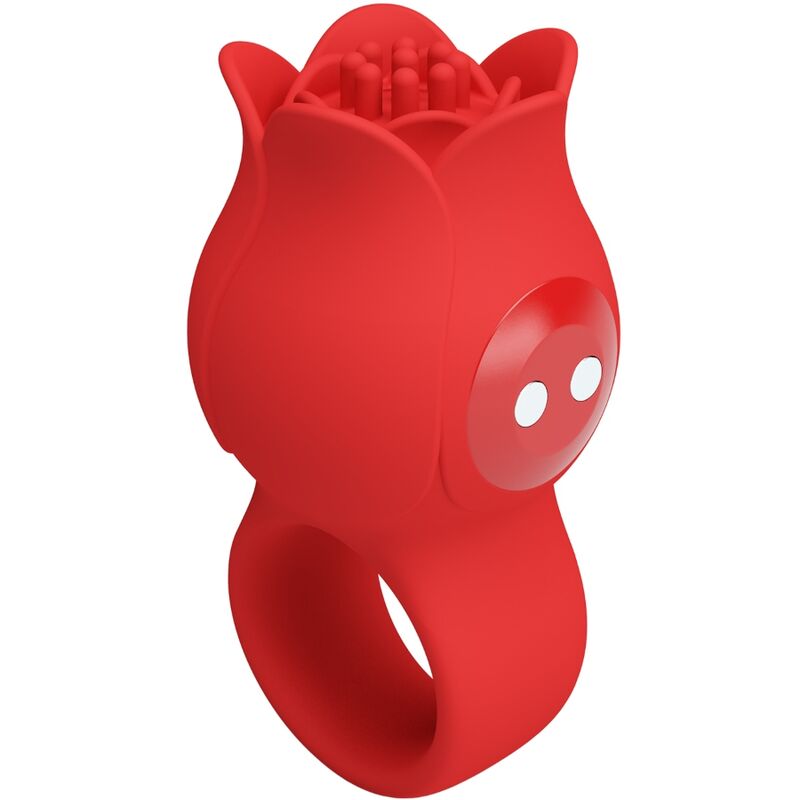 PRETTY LOVE - JAE ROSE SHAPED FINGER VIBRATOR 10 VIBRATIONS RED - Image 2