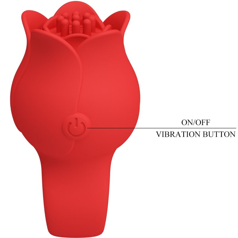 PRETTY LOVE - JAE ROSE SHAPED FINGER VIBRATOR 10 VIBRATIONS RED - Image 7