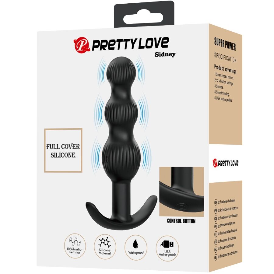 PRETTY LOVE - SIDNEY ANAL VIBRATOR 10 VIBRATIONS BLACK - Image 10