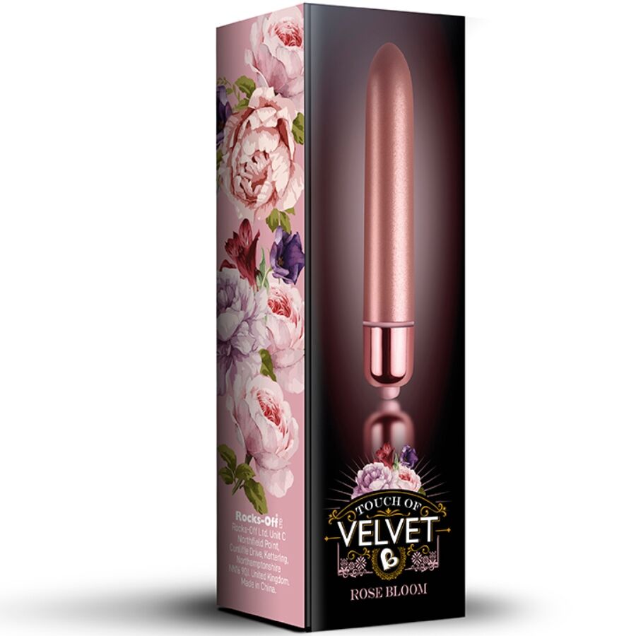 ROCKS-OFF - VIBRATING BULLET TOUCH OF VELVET ROSE BLOOM 10 SPEEDS