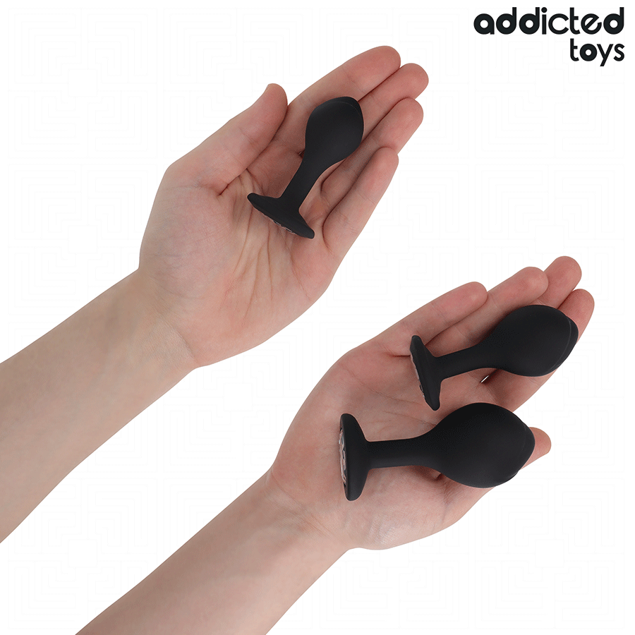 ADDICTED TOYS - SET OF 3 ANAL PLUG SILICONE WITH JEWEL - Image 5