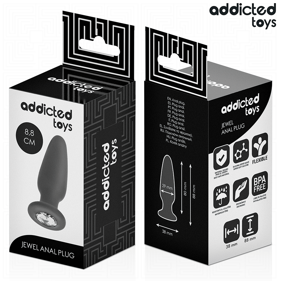 ADDICTED TOYS - ANAL PLUG WITH JEWEL SILICONE SIZE S 8.8 CM - Image 6