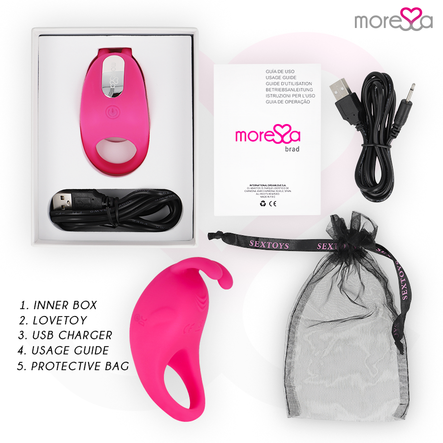 MORESSA - BRAD PREMIUM SILICONE RECHARGEABLE PINK - Image 6