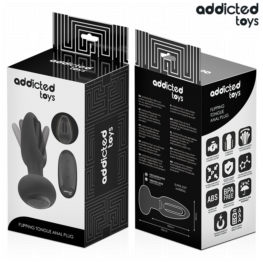 ADDICTED TOYS - ANAL PLUG WITH VIBRATING TONGUE AND REMOTE CONTROL - Image 3