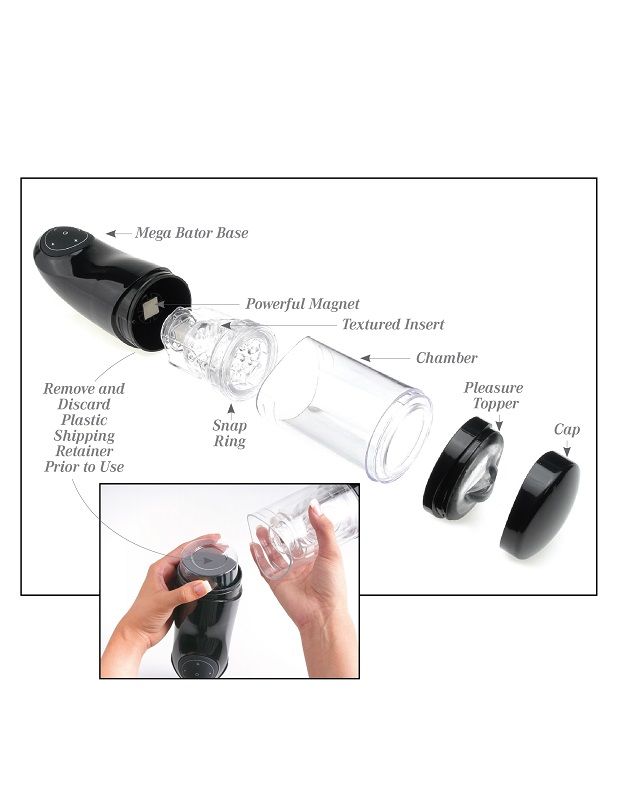 EXTREME TOYZ - PDX MEGA BATOR USB MALE MASTURBATOR ANO BLACK - Image 6
