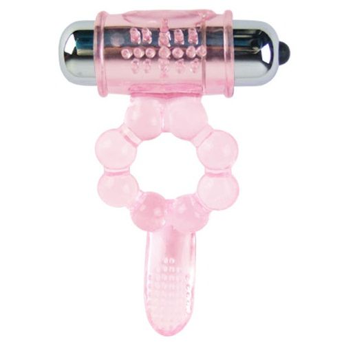 BAILE - SILICONE RING 10 TONGUE RHYTHMS WITH PINK VIBRATION - Image 2