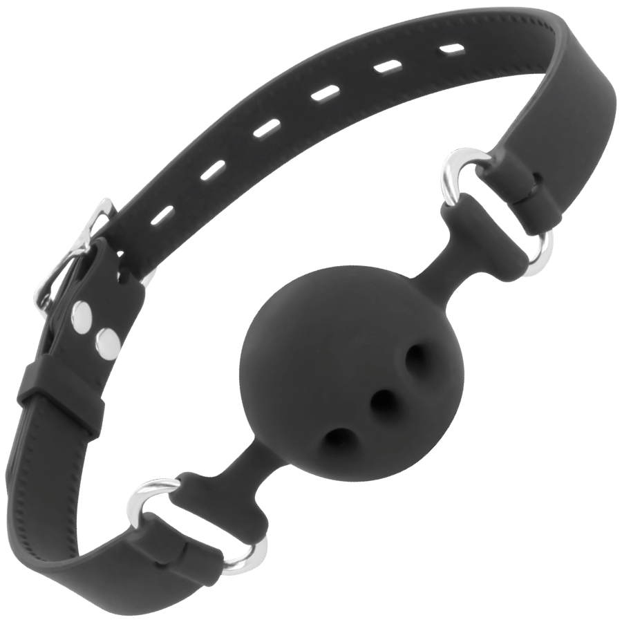 DARKNESS - BLACK BREATHABLE SILICONE GAG - Image 2