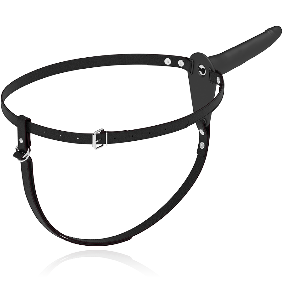 FETISH SUBMISSIVE HARNESS - BLACK SILICONE VIBRATOR 15 CM - Image 5