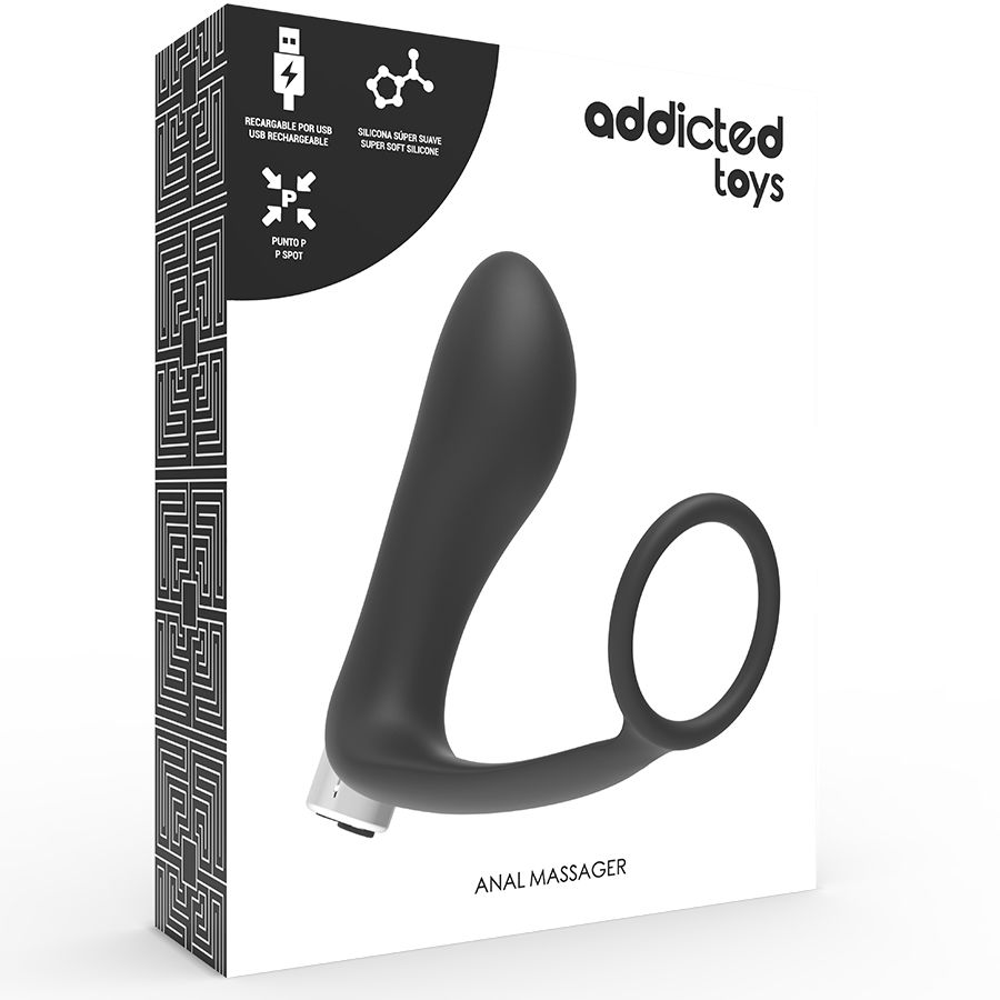 ADDICTED TOYS - PROSTATIC VIBRATOR RECHARGEABLE MODEL 1 - BLACK - Image 6