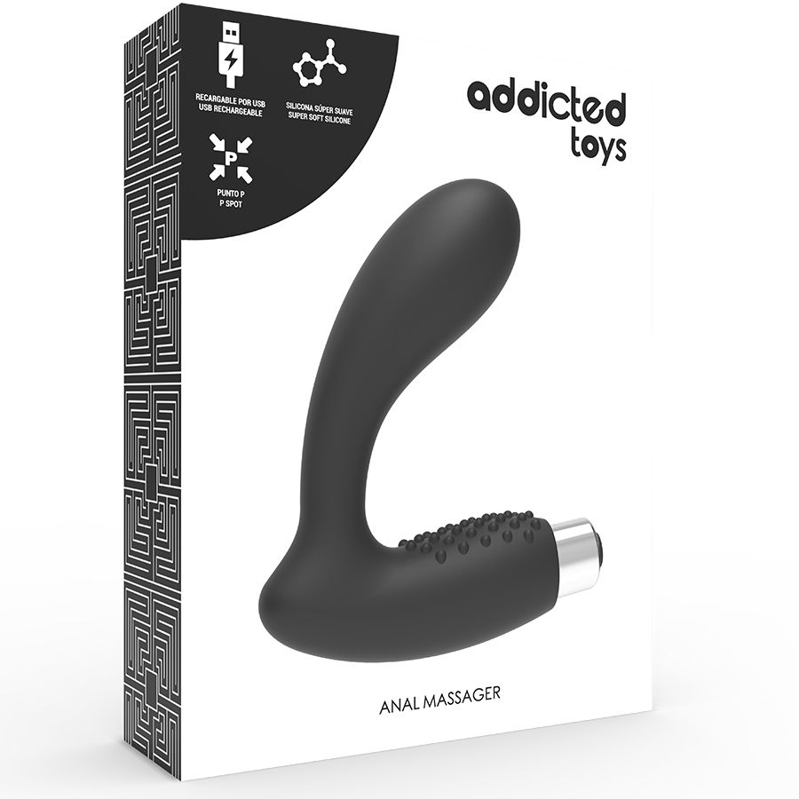 ADDICTED TOYS - PROSTATIC VIBRATOR RECHARGEABLE MODEL 5 - BLACK - Image 6