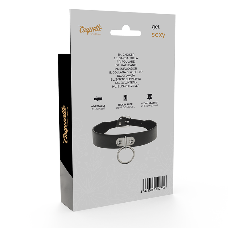 COQUETTE CHIC DESIRE - VEGAN LEATHER NECKLACE WOMAN FETISH ACCESSORY - Image 6